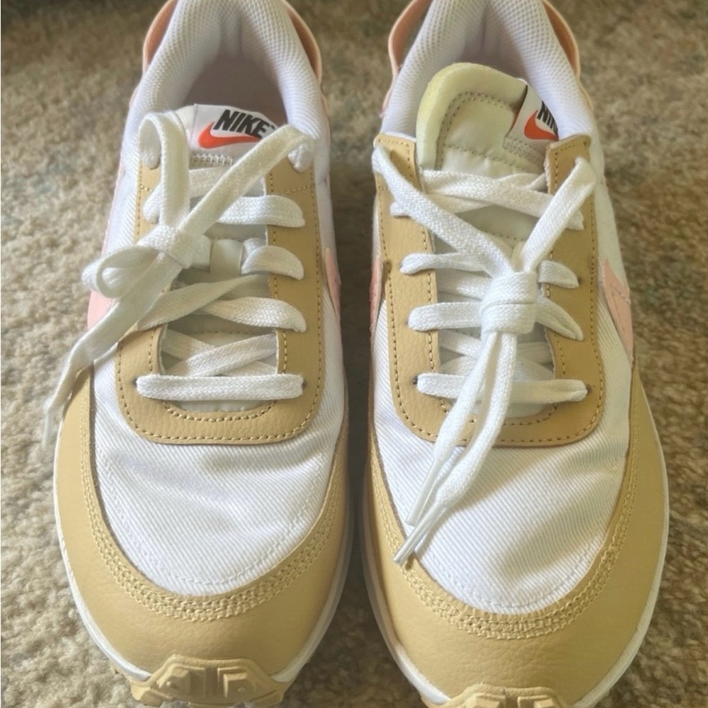 Nike Women's White and Cream Sneakers